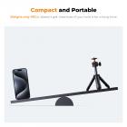 13,4''/34 cm MS02 Supporto da tavolo per selfie stick con treppiede per telefono Nero Arancione