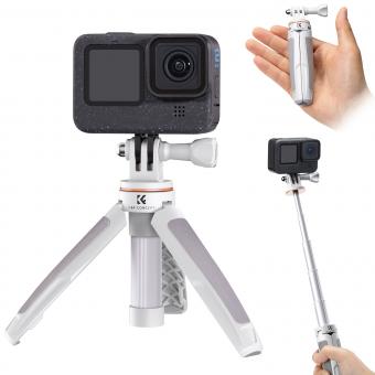 MS03 13''/33 cm telefonstativ Selfie Stick Desktop Stand (lille størrelse) til Gopro, Action og Insta Orange Grey