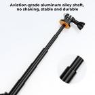 MS03 13''/33 cm telefonstativ Selfie Stick Desktop Stand (liten størrelse) for Gopro, Action og Insta Black Orange