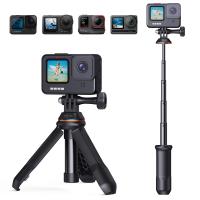 MS03 13''/33 cm Telefonstativ Selfie Stick Desktop-Ständer (kleine Größe) für Gopro, Action und Insta Schwarz Orange