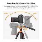 211cm Trípode de Vídeo para Cámara DSLR de Aluminio con Cabeza Fluida, Carga 5KG - K234A7+FH-03