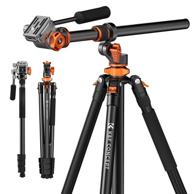 230 cm (91") Trépied Appareil Photo en Aluminium Extra-haut avec Rotule Hydraulique et Monopode Détachable - Parfait Macro et Plongée｜Dimension pliée: 54 cm