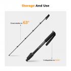 K&F Concept 63'' Kamera Monopod 5-sektionshöjd Aluminium Monopod med metall- och gummifötter 2-i-1-design, lätt och bärbar kameratillbehör