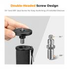 K&F Concept 63'' Kamera Monopod 5-sektionshöjd Aluminium Monopod med metall- och gummifötter 2-i-1-design, lätt och bärbar kameratillbehör