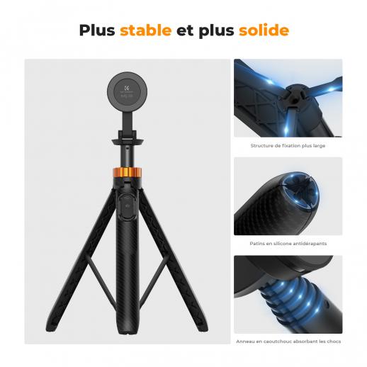 Perche à Selfie Portable Trépied Magnétique Mini ULANZI MA30 - Support IPhone Magsafe, Mousqueton, Vlog & Voyage Vlog Voyage Stable