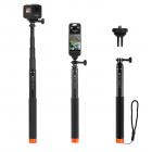K&F Concept Invisible Selfie Stick, Forlengelse Carbon Long Pole (127 cm/50in) for Insta360 Sports Camera GoPro DJI Action, 1/4" Forlenget Monopod med GoPro-adapter og håndleddsstropp.