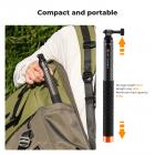 K&F Concept Invisible Selfie Stick, Forlengelse Carbon Long Pole (127 cm/50in) for Insta360 Sports Camera GoPro DJI Action, 1/4" Forlenget Monopod med GoPro-adapter og håndleddsstropp.