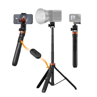 K&F Concept 69''/175cm iPhone Selfie Stick Statief, Compact Statief met Telefoonhouder, Lichtstandaard met Afneembare Afstandsbediening, Action Camera Adapter, Compatibel met Telefoon/GoPro/Camera