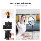 K&F Concept 69''/175cm Iphone Selfie Stick-stativ, Kompakt stativ med telefonholder, lysstativ med avtakbar fjernkontroll, actionkameraadapter, kompatibel med telefon/GoPro/kamera