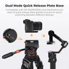 75.2"/1.91m Videostatief met 360° Vloeistofkop, Camerastatief voor DSLR, Camcorders, Camera's 17.6lbs/8kg Belastbaar, VA3+BV10 (Model wordt willekeurig geleverd (oud of nieuw))