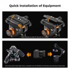 حامل ثلاثي القوائم برأس سائل بسعة تحميل 22 رطلاً/10 كجم وحامل ثلاثي القوائم للكاميرا بارتفاع أقصى 75.2 بوصة/1.91 متر وحامل ثلاثي القوائم للفيديو VA3+BV20