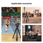 حامل ثلاثي القوائم برأس سائل بسعة تحميل 22 رطلاً/10 كجم وحامل ثلاثي القوائم للكاميرا بارتفاع أقصى 75.2 بوصة/1.91 متر وحامل ثلاثي القوائم للفيديو VA3+BV20