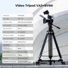 75.2"/1.91m Camerastatief, Videostatief met 360° Vloeistofkop, Vloeistofkopstatief voor DSLR, Camcorders, Camera's 22lbs/10kg Laadvermogen VA3+BV20