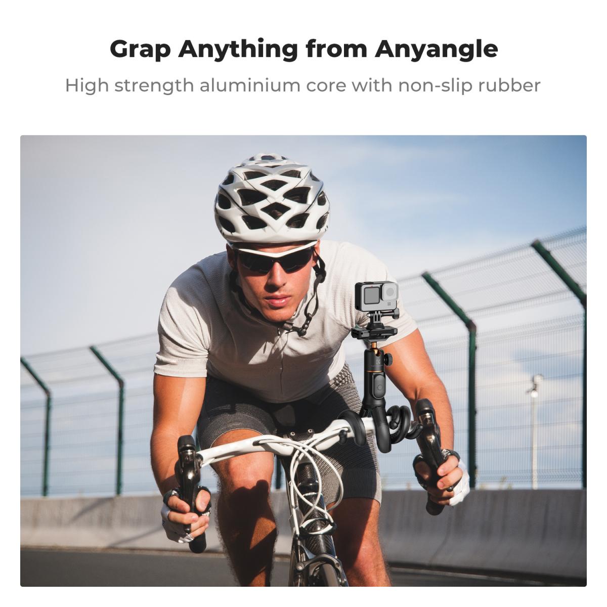 K&F Concept Telefonstativ, Utvidbart fleksibelt stativ med fjernkontroll 24 tommer Lite stativ for iPhone, Mini Tripod Max Load 4,4lb for iPhone 16 15 14 Pro Max XS Max X 8 Samsung Canon Nikon Sony kameraer.