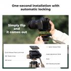 K&F Concept kamerastativ, 75" lette, bærbare reisespeilreflekskamerastativ for kameratelefon Stativ for videoopptak, mobiltelefonklips for smarttelefon Live Streaming Vlog (grå, 75'')