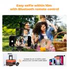 K&F Concept 75 tommer/190 cm kamerastativ, lette reise- utendørs DSLR-stativ med 360 graders kulehodebelastningskapasitet 8 kg/17,6 lbs, mobiltelefonklips og fjernkontroll for smarttelefon S255A3+BH-36