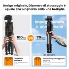 K&F Concept Treppiede Fotocamera e Smartphone 190cm, Treppiede Leggero in Alluminio S255A3+BV01 con Telecomando Bluetooth/Borsa/Clip 2-in-1, Cavalletto Fotografico per Reflex/DSLR/iPhone/Samsung