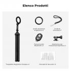 Supporto magnetico per telefono Octopus con treppiede, dotato di guida magnetica, telecomando Bluetooth, cordino per telefono cellulare, adattatore GoPro MS36