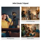 Mini trípode de escritorio K&F Concept para cámara, trípode de aluminio de 25'' para video, teléfono celular y control remoto, trípode de viaje portátil para cámaras DSLR, videocámaras, teléfonos, proyectores y telescopios S233A0
