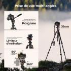 180 cm (70,86") Trépied Photo en Aluminium – Rotule Ball Arca-Swiss (Charge 8 kg) – Compact et Léger pour DSLR, Hybride et iPhone