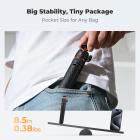 K&F CONCEPT MS71 [1s Auto Open] Mini Selfie Stick Tripod, 25,6'' Letvægts kuglehoved-lommestativ med kold sko, lille skrivebordstativ kompatibel med DJI Osmo Pocket 4/3 Action5 GoPro13/12.