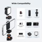 K&F CONCEPT MS71 [1s Auto Open] Mini Selfie Stick Tripod, 25,6'' Letvægts kuglehoved-lommestativ med kold sko, lille skrivebordstativ kompatibel med DJI Osmo Pocket 4/3 Action5 GoPro13/12.