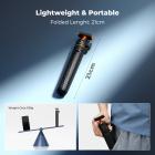 25,6"/65 cm magnetisk stativ med hurtigudløsning, kompatibel med DJI Osmo Nano/Osmo Action 6, 2-i-1 forlængeligt håndtag med forlængerstang, 360° kuglehoved selfiestang, vlogstativ/tilbehør K&F CONCEPT