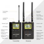 UHF 100M Remote Wireless Lavalier -mikrofoni 100 kanavaa 2 lähettimellä + 1 kaksikanavainen vastaanotin esittelyä ja haastattelua varten CM-10
