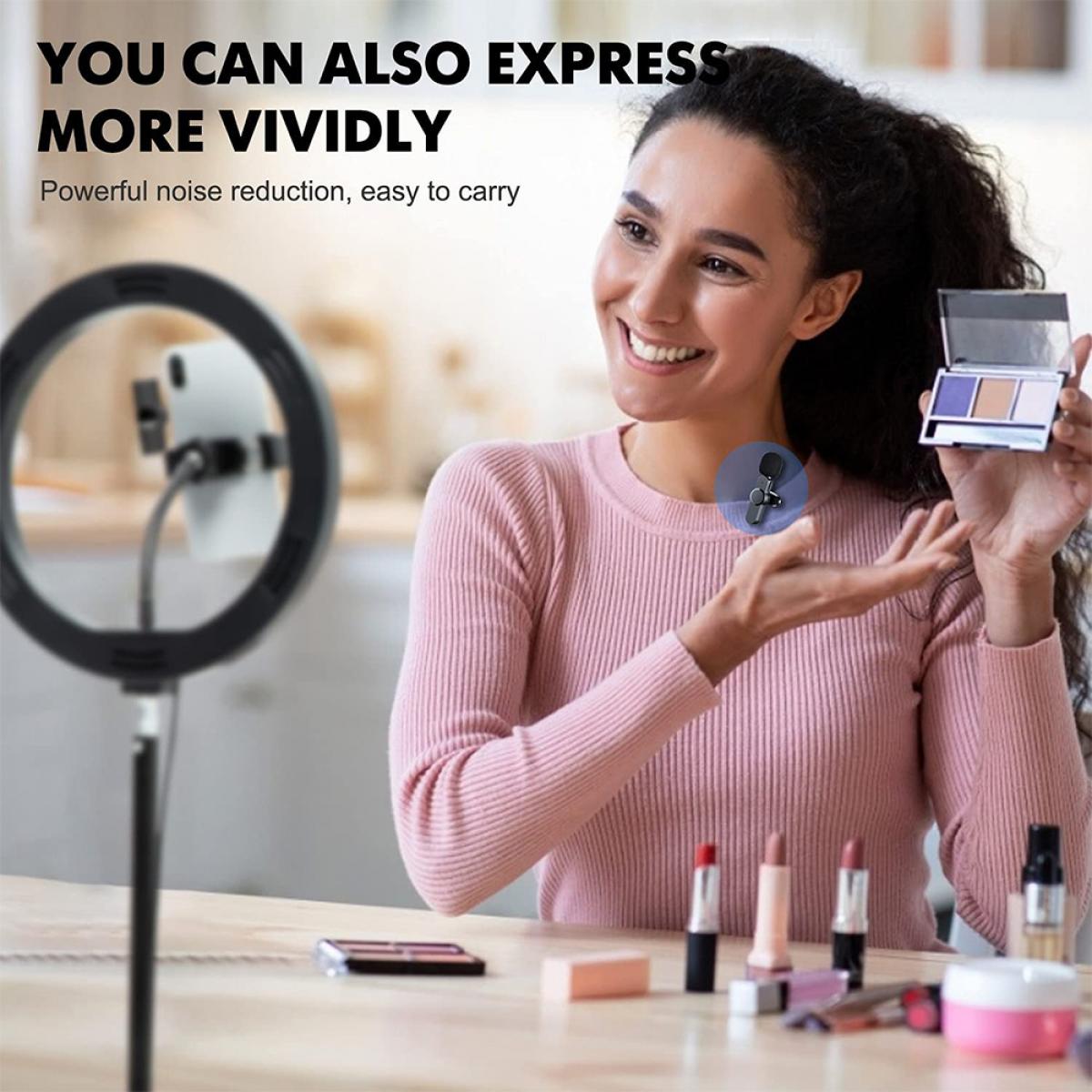 EP033 Mini Plug Play -mikrofoni Langaton Lavalier-mikrofoni tyypin C puhelimille kannettava tietokone