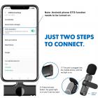 EP033 Mini Plug Play -mikrofoni Langaton Lavalier-mikrofoni tyypin C puhelimille kannettava tietokone