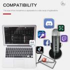 JD900 Kardioid Kondensatormikrofon Med 3.5MM USB Kontakt Och & Spela