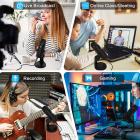 JD900 Kardioid Kondensatormikrofon Med 3.5MM USB Kontakt Och & Spela