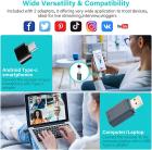 A10 langaton Lavalier-mikrofoni Lapel Mic System Plug&&Play Vloggerille - iPhone + Type-C -sovitin