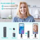 A10 langaton Lavalier-mikrofoni Lapel Mic System Plug&&Play Vloggerille - iPhone + Type-C -sovitin
