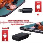 E300 2,4 GHz trådløs Lavalier -mikrofon med ladeetui Plug & Play for streaming - belysning