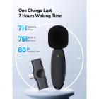 AP004 trådløs Lavalier-mikrofon for Android - USB C Mini trådløs Lavalier-mikrofon for opptak, YouTube-videoer, livestreaming, vlogging (ingen app eller Bluetooth kreves)