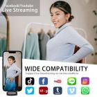 AP004 Plug and Play trådløs Lavalier-mikrofon for iPhone-videoopptak, trådløs mikrofon for YouTube, TikTok, Facebook Live, Vlog (ingen app eller Bluetooth) støyreduksjon, autosynkronisering