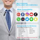 Langaton K60-mikrofoni iPhone iPadille, iPhone 14 pro -videotallennus, TikTok Facebook Live Steam, Youtuberit, vloggaajat, haastattelu, Clip-on Plug and Play