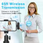 Langaton K60-mikrofoni iPhone iPadille, iPhone 14 pro -videotallennus, TikTok Facebook Live Steam, Youtuberit, vloggaajat, haastattelu, Clip-on Plug and Play