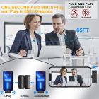 Microfone de lapela sem fio S13 para iPhone iPad, estojo de carregamento com indicador de bateria, microfone sem fio Plug and Play com 2 microfones para gravação de vídeo, Tiktok, YouTube, sincronização automática e cancelamento de ruído