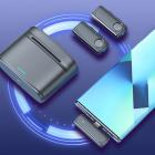 J20 One-two Langaton Lavalier-mikrofonin latauskotelo, yhden kosketuksen melunvaimennus, Youtube, tallennus, videobloggaus, Facebook-suoratoisto, TYPE-C-liitäntä