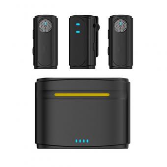 Microfono lavalier wireless J20 One-two con custodia di ricarica, per Youtube, registrazione, video blog, streaming live di Facebook, per interfaccia fotocamera