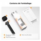 Perche à selfie pliable à fixation magnétique K&F CONCEPT, compatible avec Insta360 X5, tige d'extension invisible de 89 cm (35 pouces) en alliage d'aluminium, poignée réglable avec verrouillage de sécurité