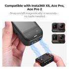 K&F Concept 1 stk. magnetisk hurtigutløseradapterfeste kompatibel med Insta360 X5, med 1/4 skruehull/adaptertilkobling/sikkerhetslås, aluminiumslegeringsbrakett utvidelsesbasestativ for Ace Pro 2