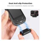 K&F Concept Magnetisk Quick Release-montering Kompatibel med Insta360 X5, Aluminiumsbeslag med sikkerhedslås/1/4" Skruehul til stativ, Selfie-stangstativ, Actionkamera Vlogging-tilbehør