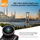 K&F CONCEPT Vidvinkelobjektiv Kompatibelt med DJI Osmo Action 5 Pro, Skruepåsætning 185° Bredere Synsfelt Multicoated Optisk Glas Actionkamera Tilbehør til Osmo Action 4