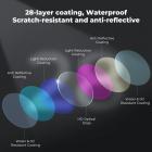 K&F CONCEPT Vidvinkelobjektiv Kompatibelt med DJI Osmo Action 5 Pro, Skruepåsætning 185° Bredere Synsfelt Multicoated Optisk Glas Actionkamera Tilbehør til Osmo Action 4