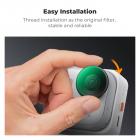 Filtr K&F Concept CPL kompatybilny z akcesoriami do kamery sportowej Insta360 Go Ultra, szkło optyczne HD z powłoką antyrefleksyjną i 28 wielowarstwowymi filtrami