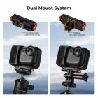 K&F CONCEPT Magnetisk Quick Release Adapter Mount Kompatibel med Insta360 GO Ultra, Udvidelsesbase med 1/4 Skruehul/Foldbart Stik til Stativ, Selfiestang, Actionkamera Tilbehør