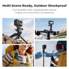 K&F CONCEPT Magnetisk Quick Release Adapter Mount Kompatibel med Insta360 GO Ultra, Udvidelsesbase med 1/4 Skruehul/Foldbart Stik til Stativ, Selfiestang, Actionkamera Tilbehør